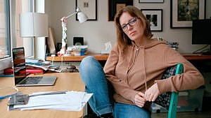 Sarah Polley in her home office in Toronto. (Photograph by Sarah Bodri)